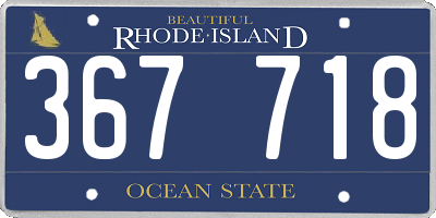 RI license plate 367718