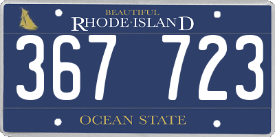 RI license plate 367723