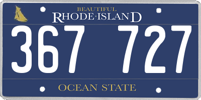 RI license plate 367727