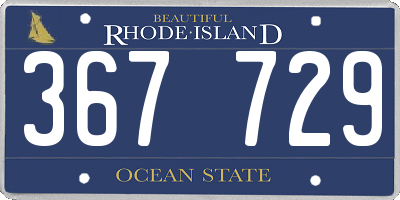 RI license plate 367729