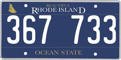 RI license plate 367733
