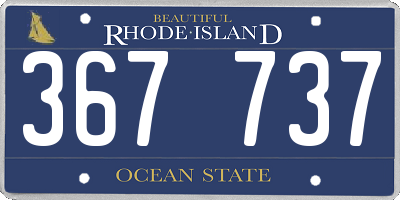 RI license plate 367737