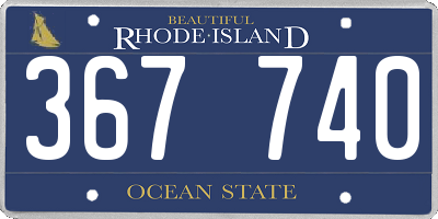 RI license plate 367740