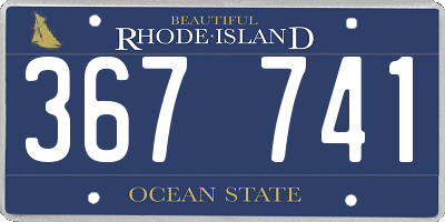 RI license plate 367741