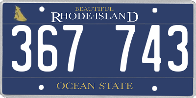RI license plate 367743