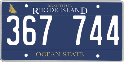 RI license plate 367744