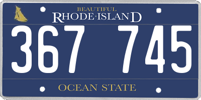 RI license plate 367745