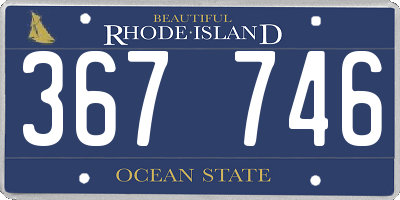 RI license plate 367746