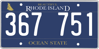 RI license plate 367751