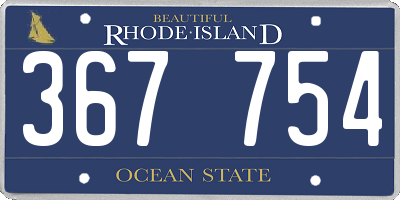 RI license plate 367754