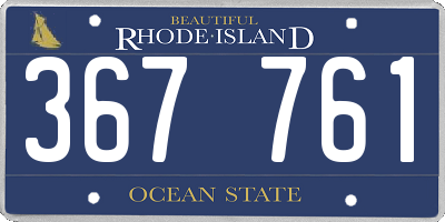 RI license plate 367761