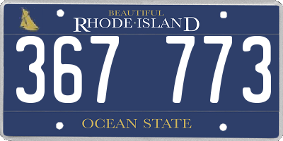 RI license plate 367773