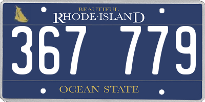 RI license plate 367779
