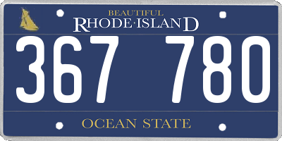 RI license plate 367780