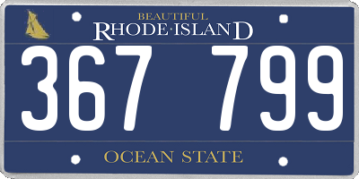 RI license plate 367799