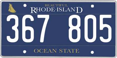 RI license plate 367805