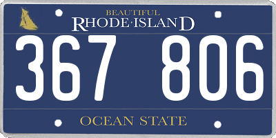 RI license plate 367806