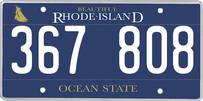 RI license plate 367808