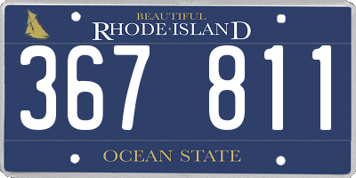 RI license plate 367811