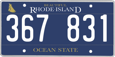 RI license plate 367831
