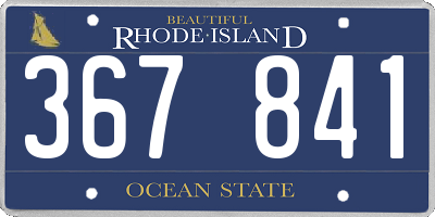 RI license plate 367841