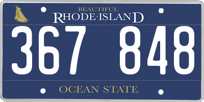 RI license plate 367848