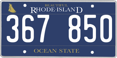 RI license plate 367850