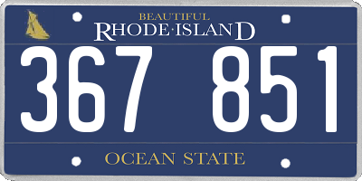 RI license plate 367851