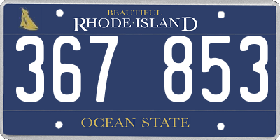 RI license plate 367853