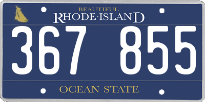 RI license plate 367855
