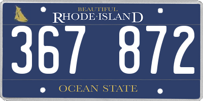 RI license plate 367872
