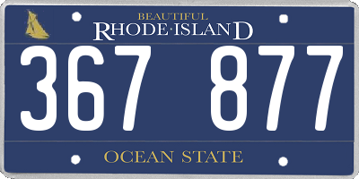 RI license plate 367877