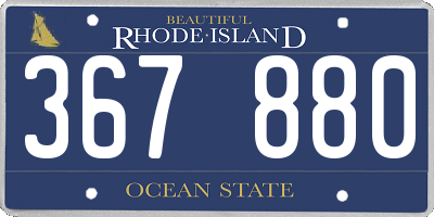 RI license plate 367880