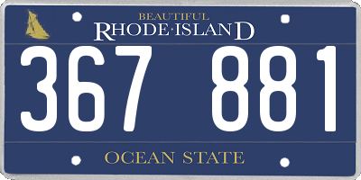 RI license plate 367881