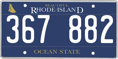 RI license plate 367882