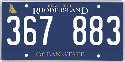 RI license plate 367883
