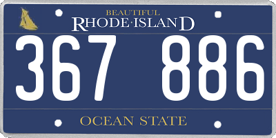 RI license plate 367886