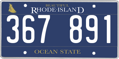 RI license plate 367891