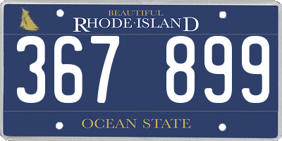 RI license plate 367899