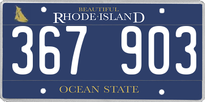 RI license plate 367903