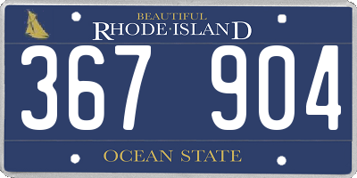 RI license plate 367904