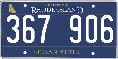 RI license plate 367906