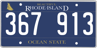 RI license plate 367913
