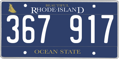 RI license plate 367917