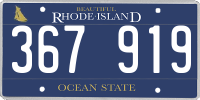 RI license plate 367919