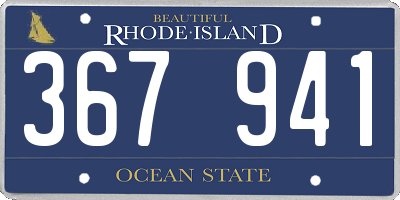 RI license plate 367941