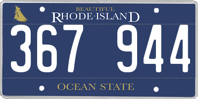 RI license plate 367944