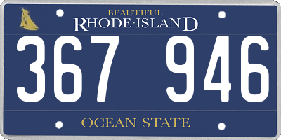RI license plate 367946