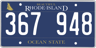 RI license plate 367948