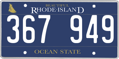 RI license plate 367949